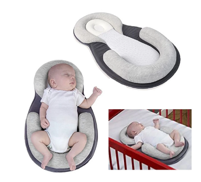 Baby Lounger Bed - Prevent Infant Flat Head Support Pillow