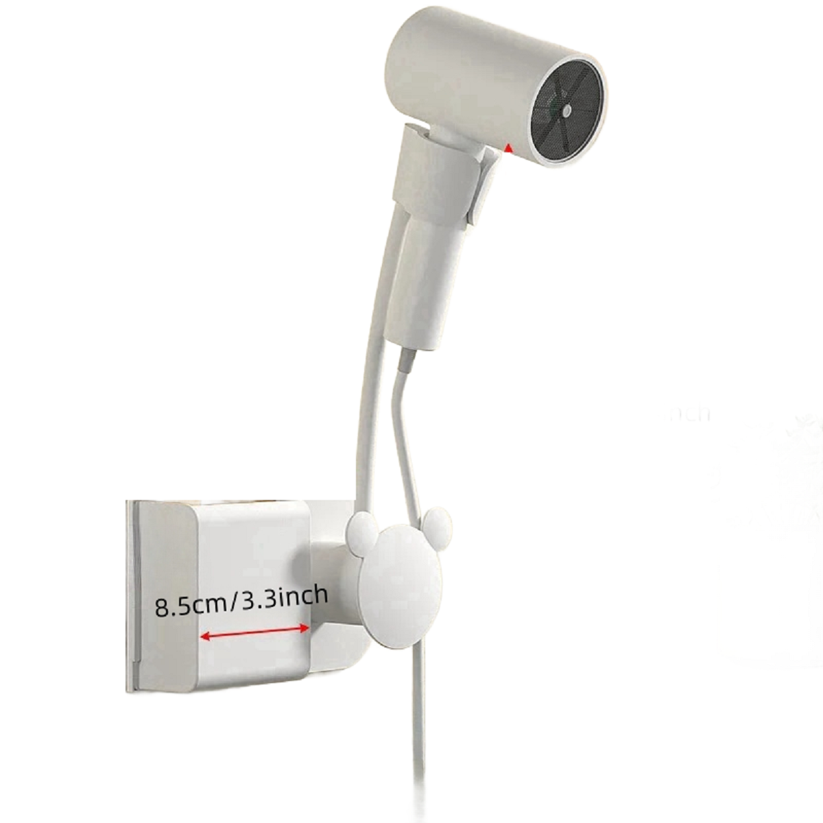 Wall Mounted Hair Dryer Holder Bathroom Shelf