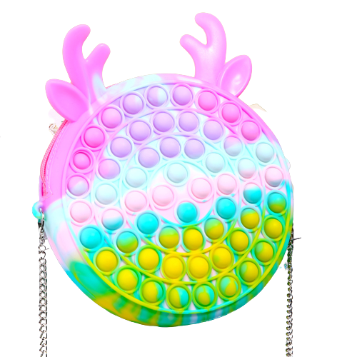 Cute Bag Fidget Rainbow Push Bubble Anti-Stress Toy Backpack