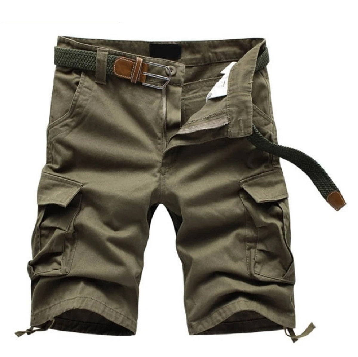 Men's Plaid Beach Shorts - Casual Summer Military-Style Short Pants