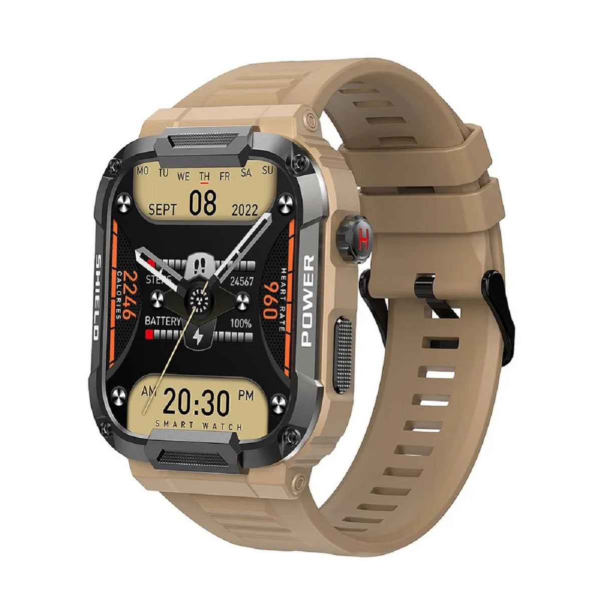 Men's 1.85" Military Smartwatch - Bluetooth Call IP68 Waterproof Fitness Watch