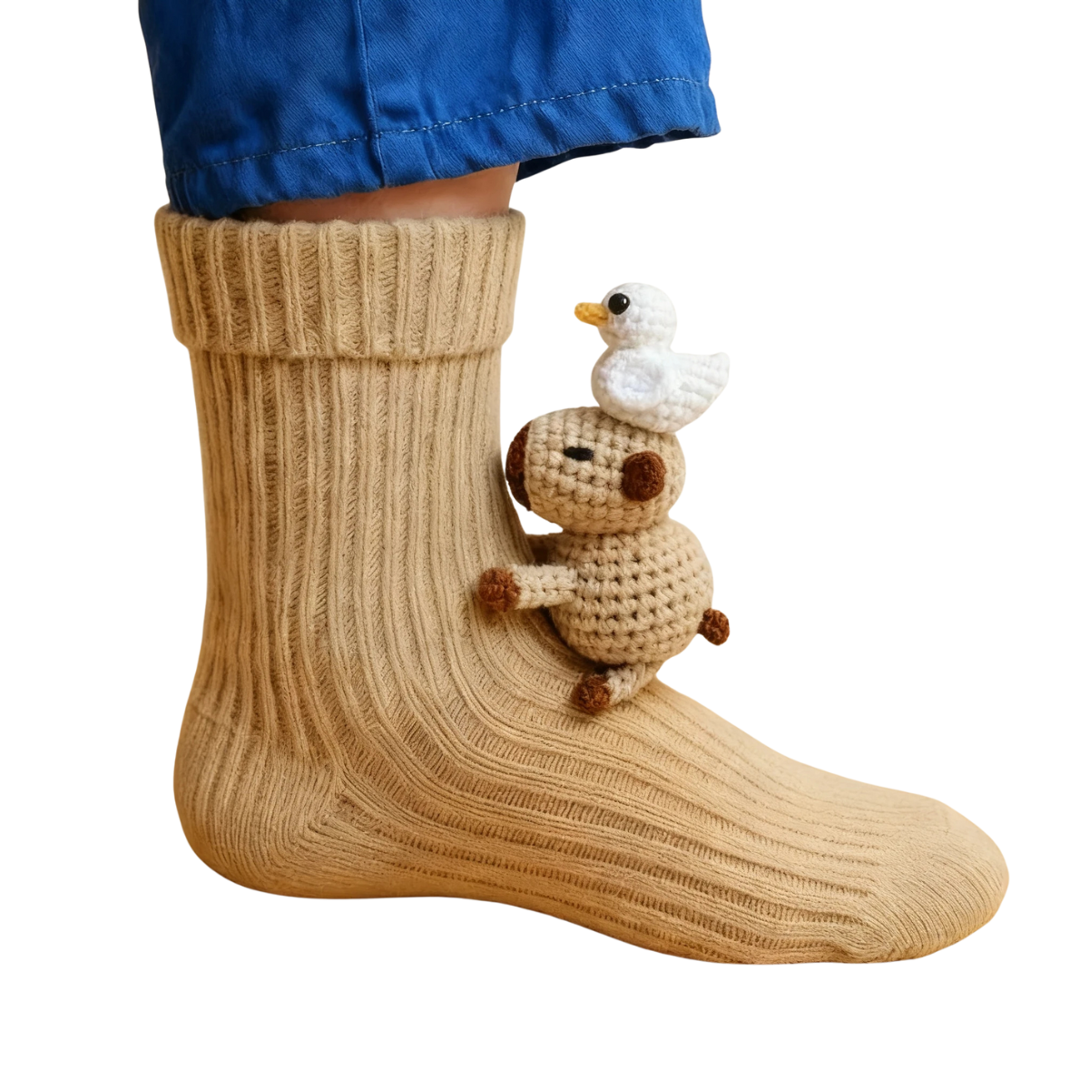 3D Knitted Animal Floor Socks - Cute Warm Winter Slippers