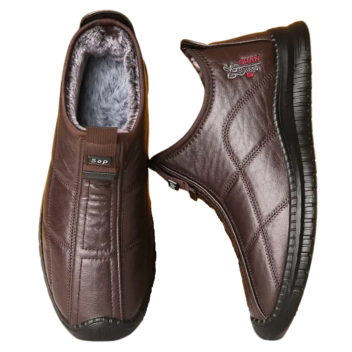 Men's Winter Work Boots - Warm Waterproof Non-Slip Platform