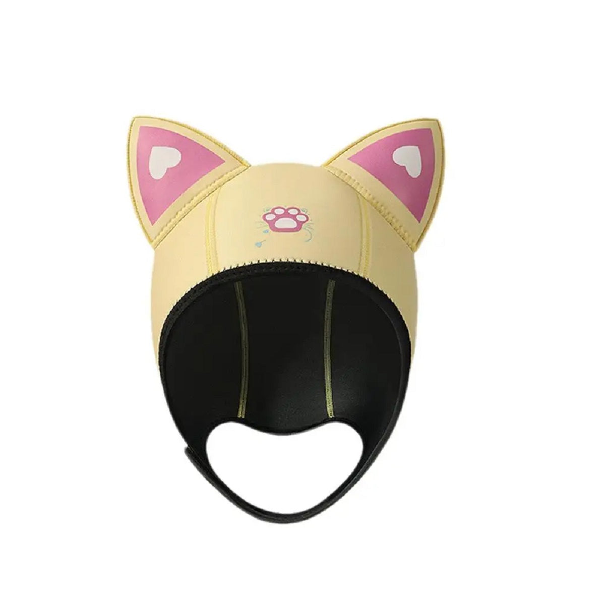 Neoprene Cute Cat Ear Diving Hood - Warm Elastic Snorkeling Swimming Hat