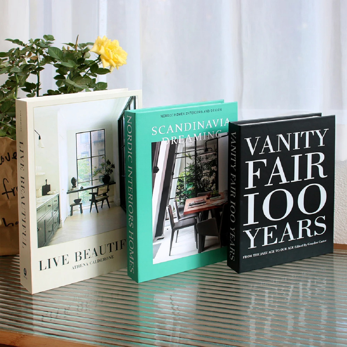 3 Pcs Fake Coffee Table Books Decor