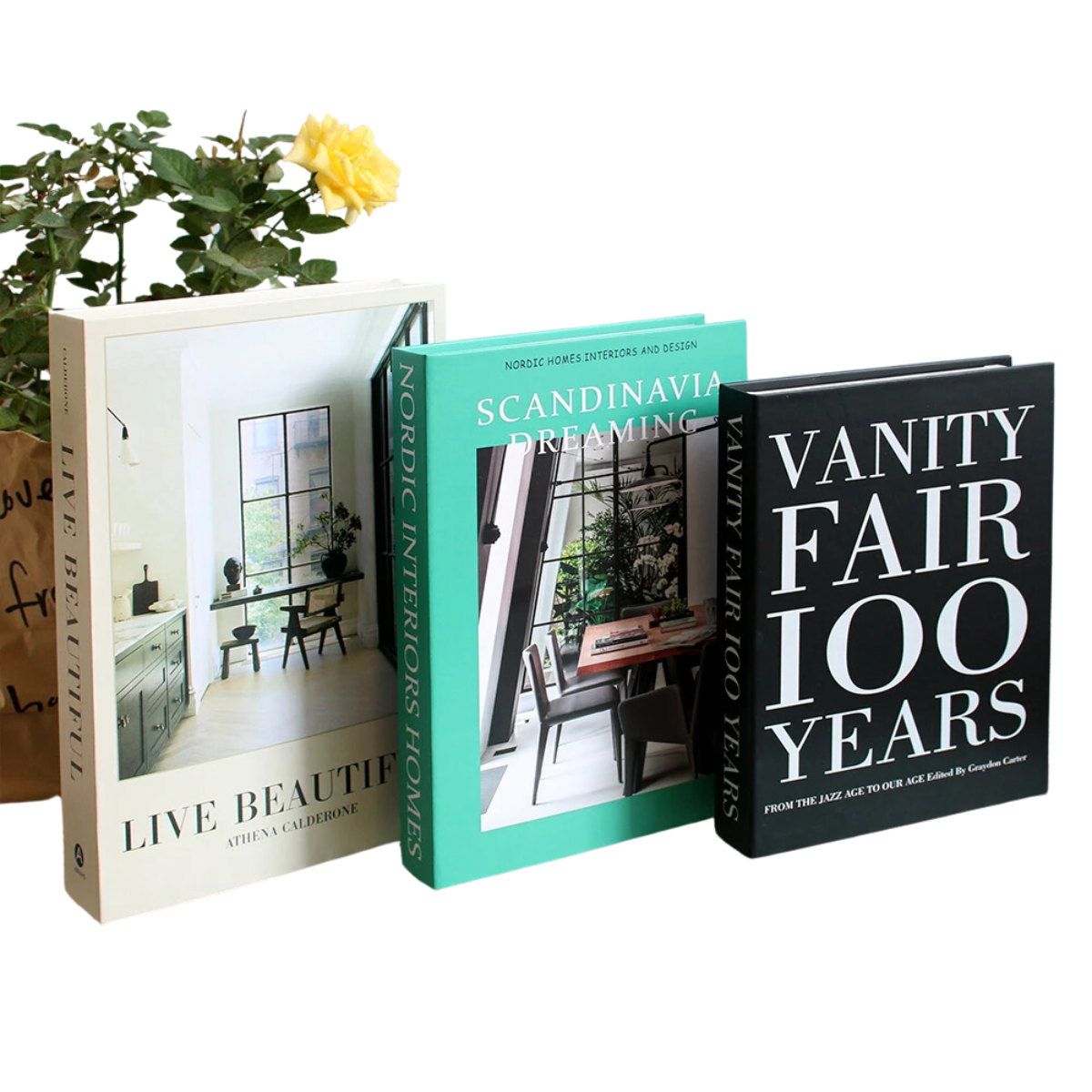3 Pcs Fake Coffee Table Books Decor
