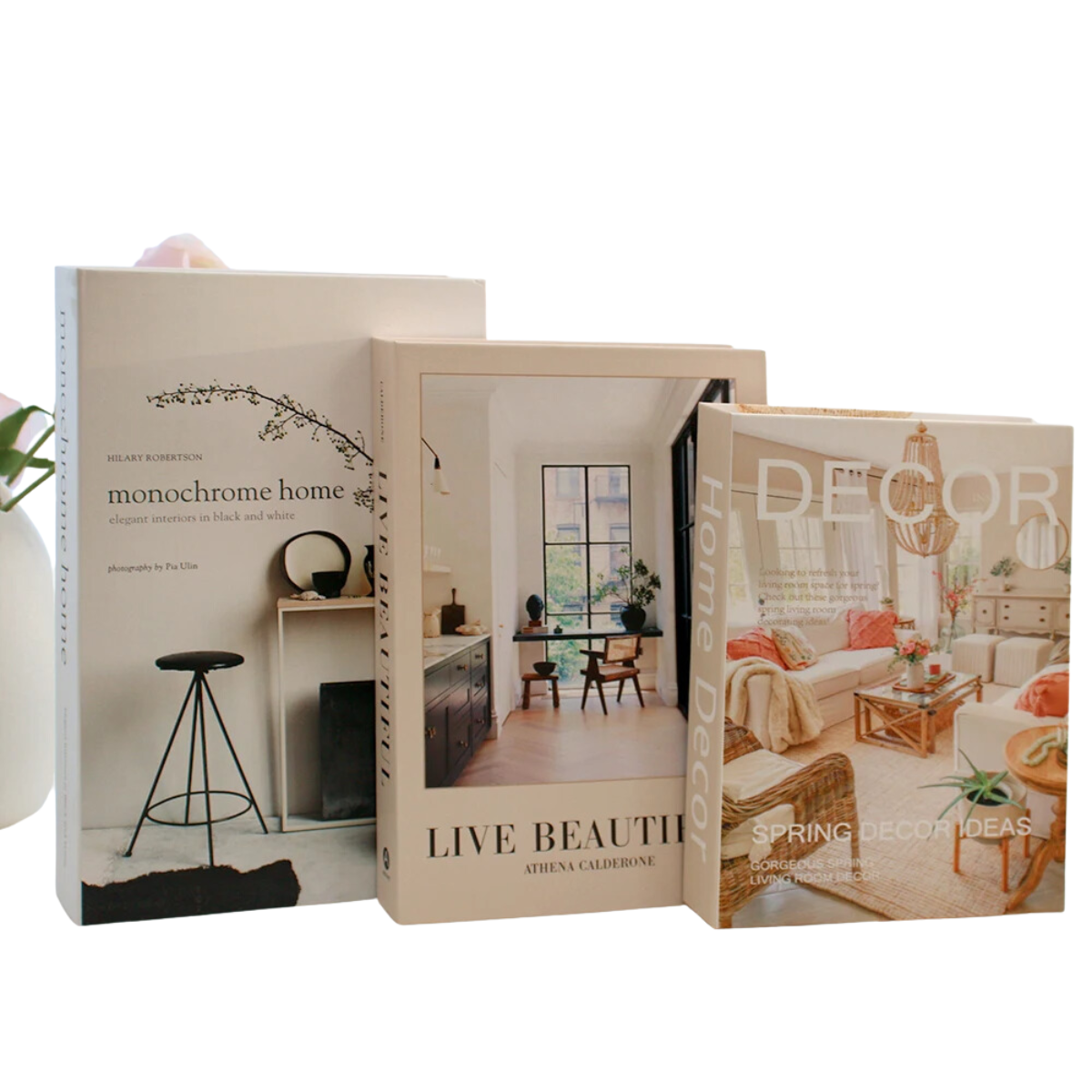 3 Pcs Fake Coffee Table Books Decor