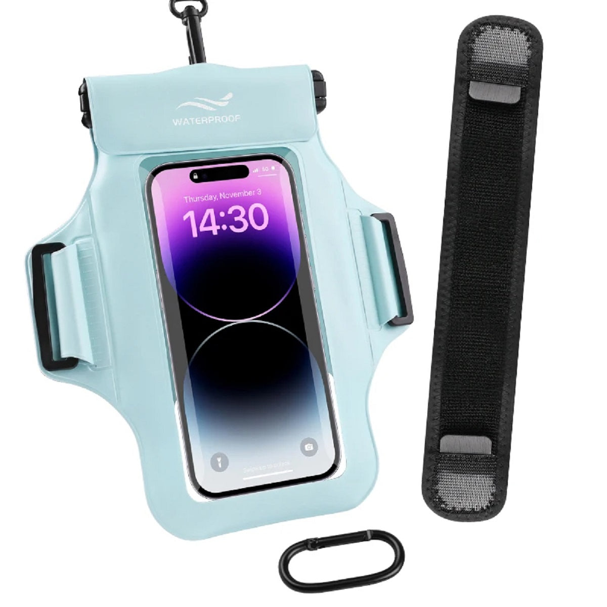 Waterproof Phone Armband Pouch - Case with Detachable Strap
