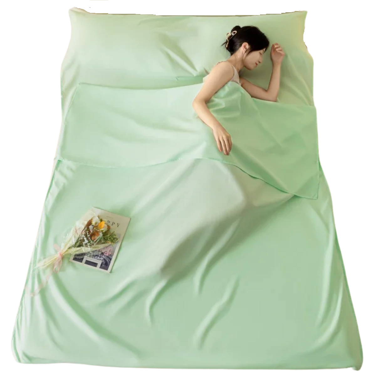 Sleeping Bag Liner - Lightweight Cotton Travel Sheet for Camping and Hotels