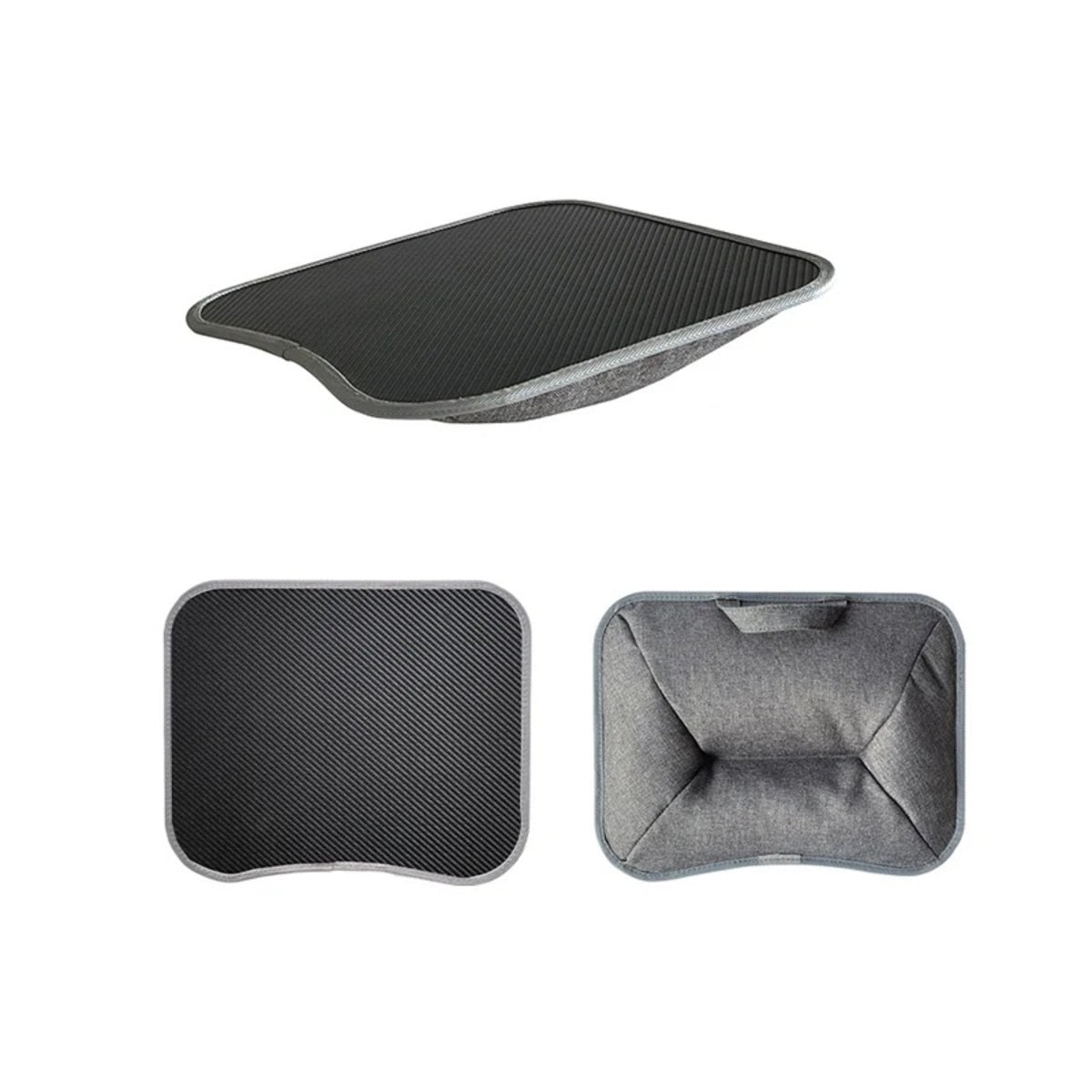 Cushioned Lap Desk - Foam-Filled Pillow Table with Large Hard Mouse Pad
