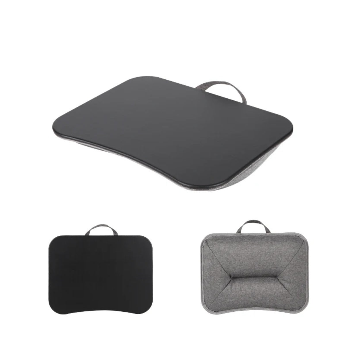 Cushioned Lap Desk - Foam-Filled Pillow Table with Large Hard Mouse Pad