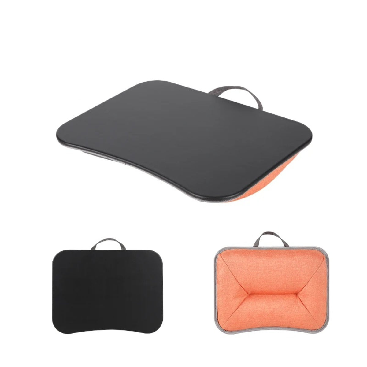 Cushioned Lap Desk - Foam-Filled Pillow Table with Large Hard Mouse Pad