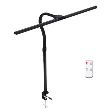Double Head LED Clip Remote Control Desk Lamp