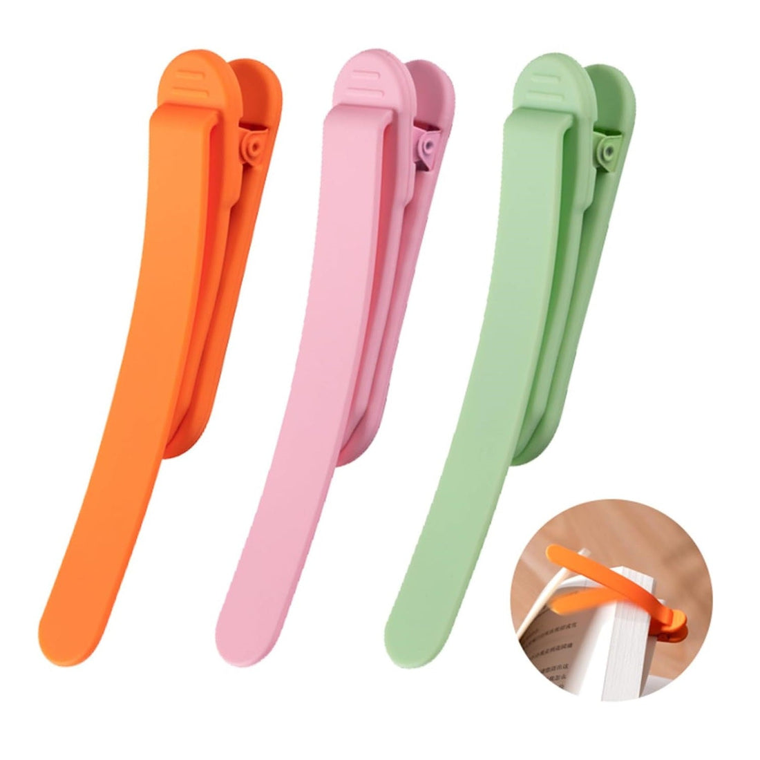 3 Pcs Silicone Smart Page-Turning Bookmark