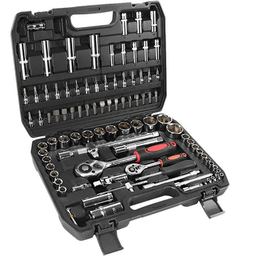 94-Piece Ratchet Wrench Set - Car Repair Tool Kit with Sockets & Bits