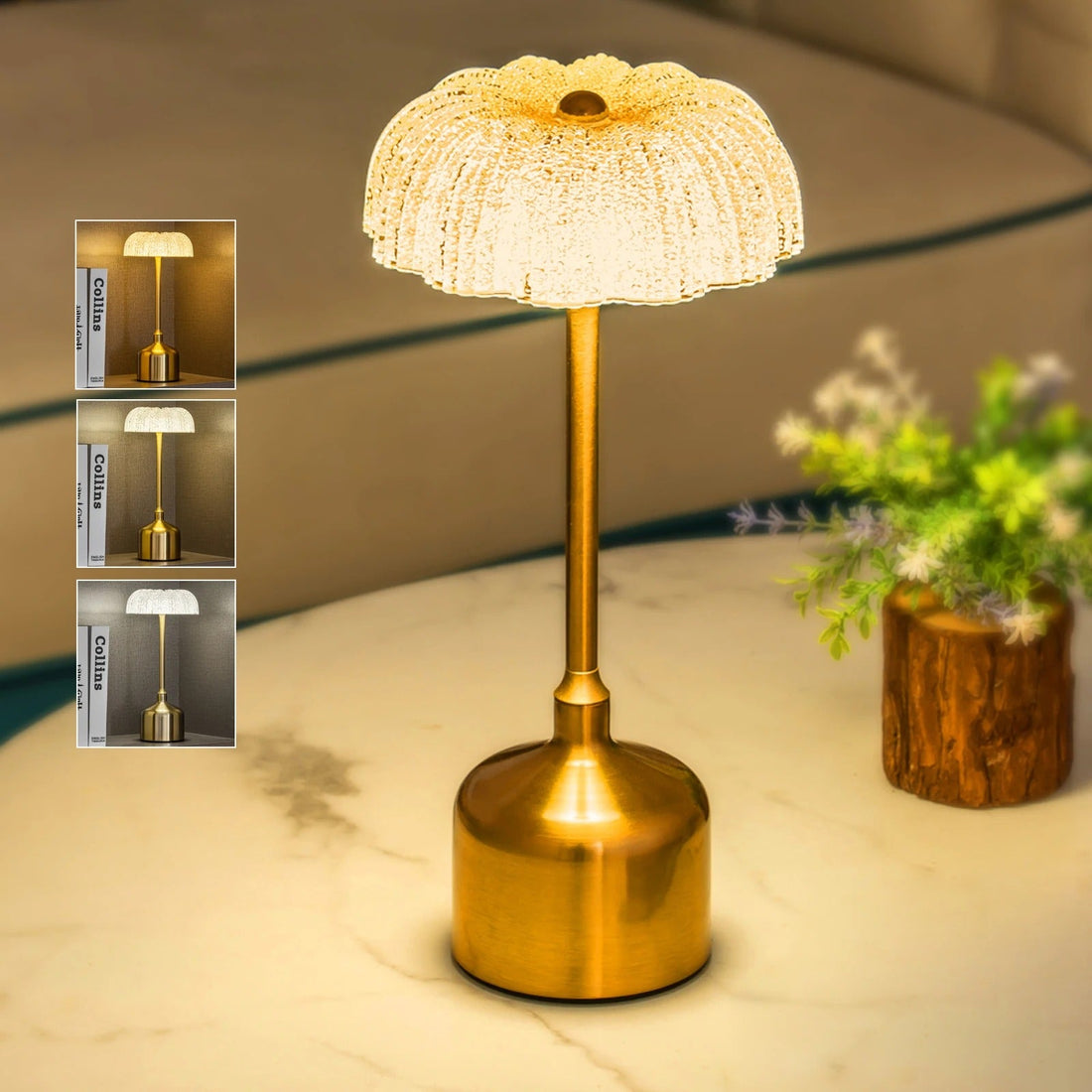 Retro Bar Table Lamp - Rechargeable LED Touch Dimming Night Light