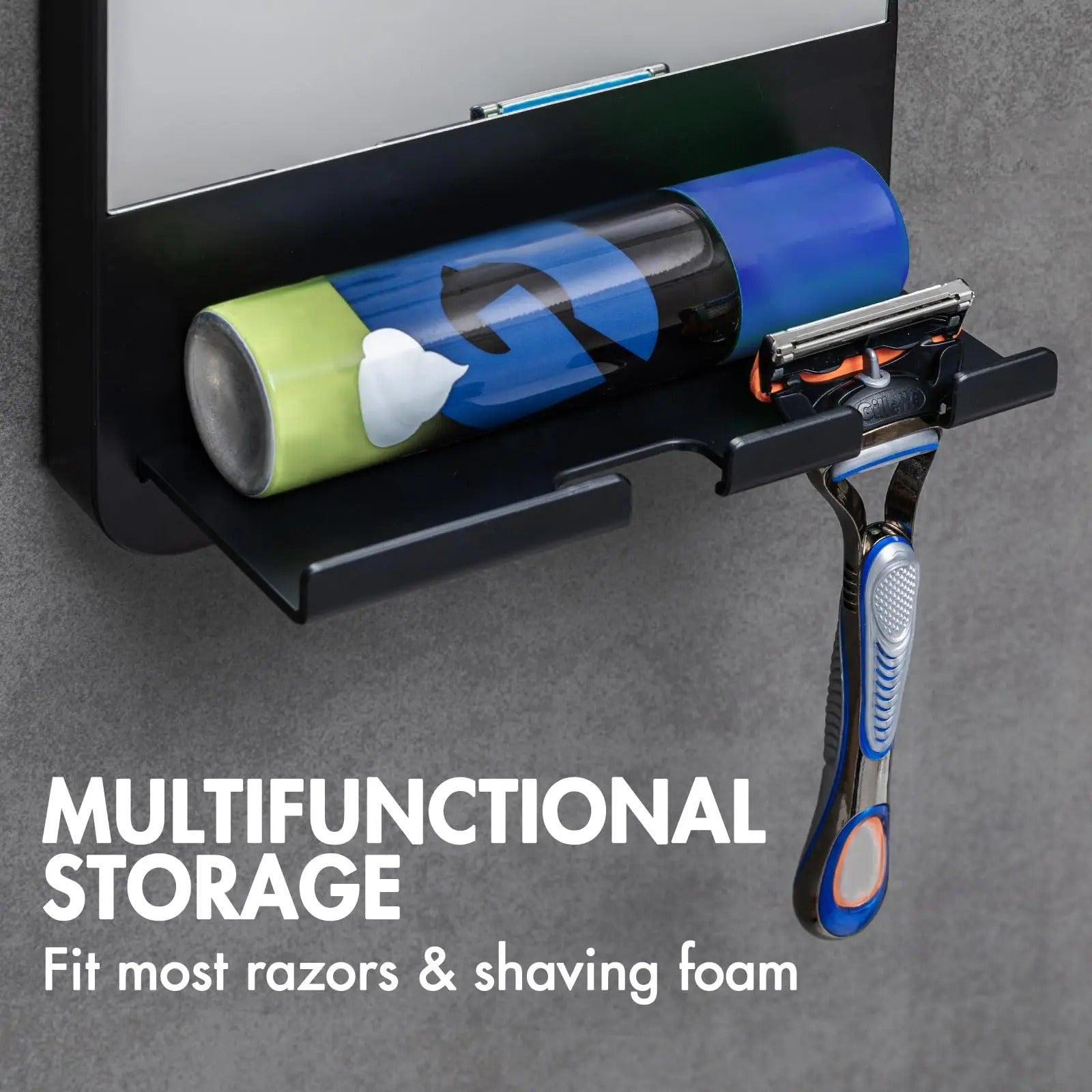 Shower Mirror Fogless for Shaving with Razor Holder