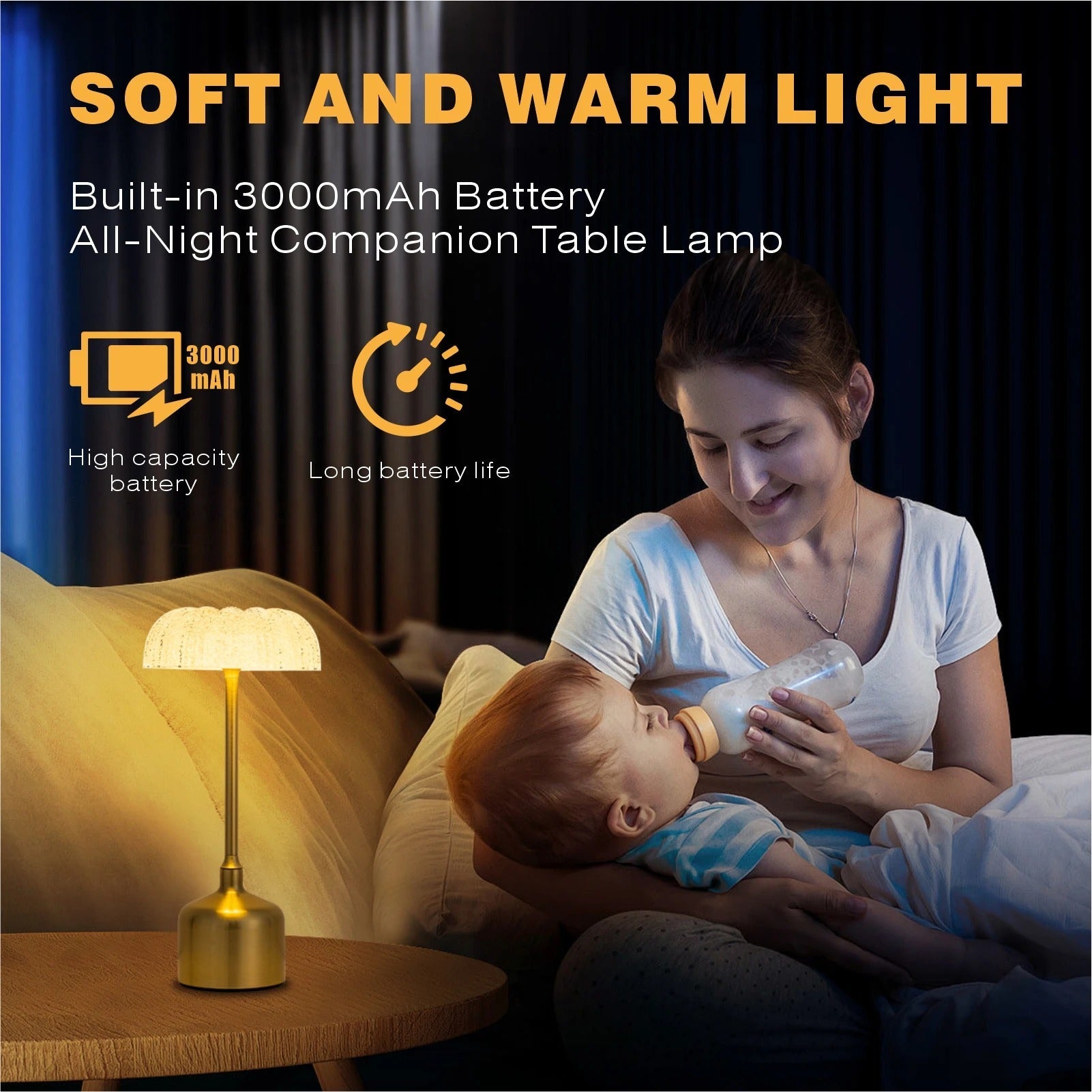 Retro Bar Table Lamp - Rechargeable LED Touch Dimming Night Light