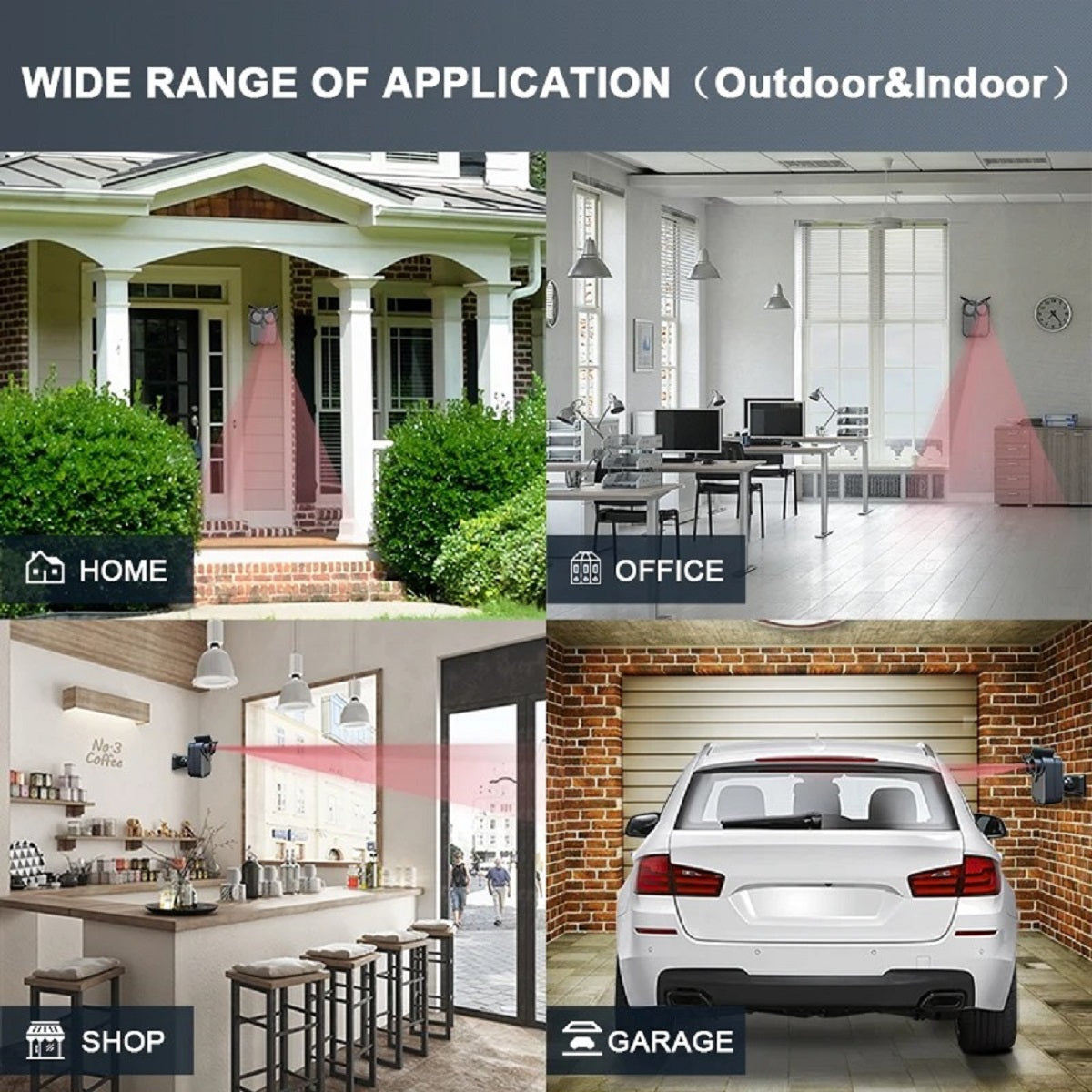 Wireless Driveway Alarm - Pir Motion Detector Waterproof Burglar System