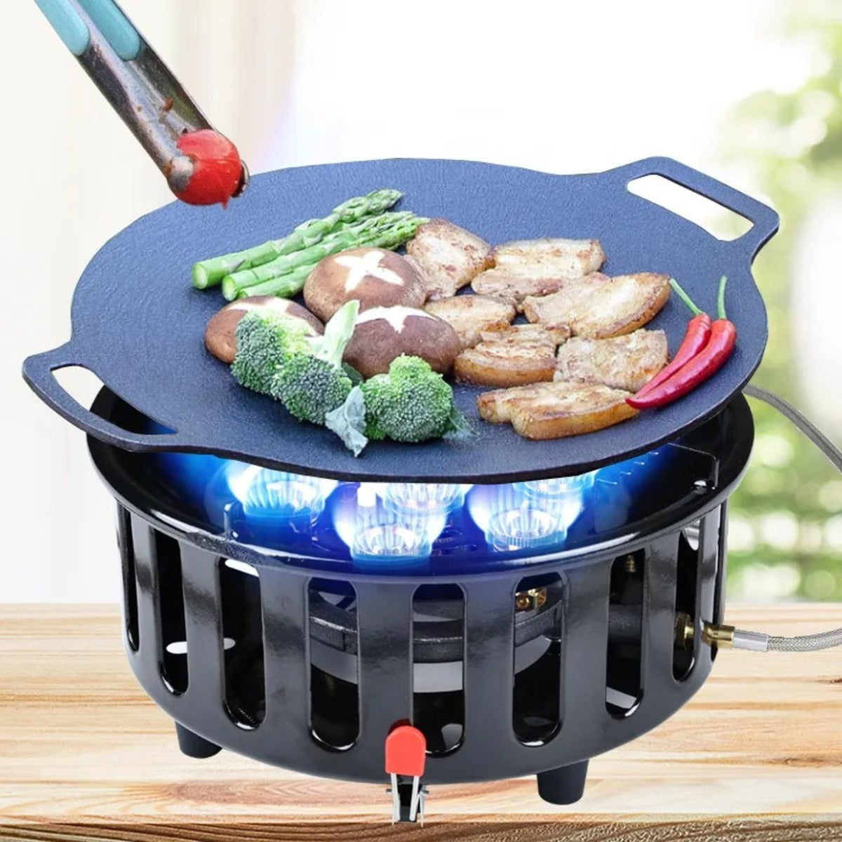 Camping Stove - 7-Core High-Power Portable Gas Burner with Ignition