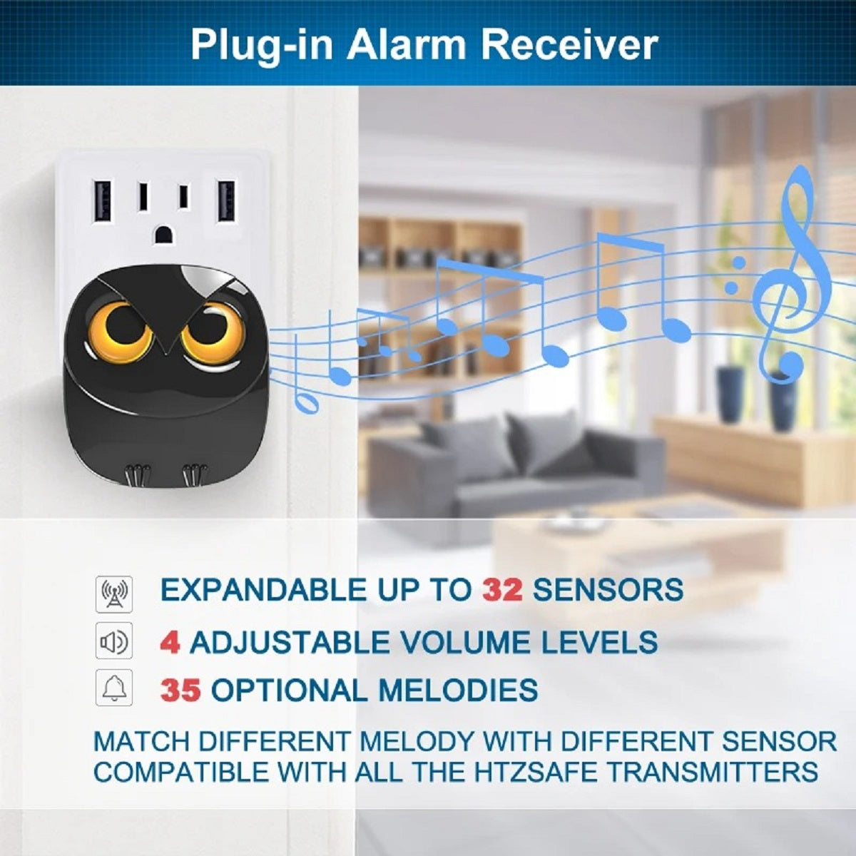 Wireless Driveway Alarm - Pir Motion Detector Waterproof Burglar System