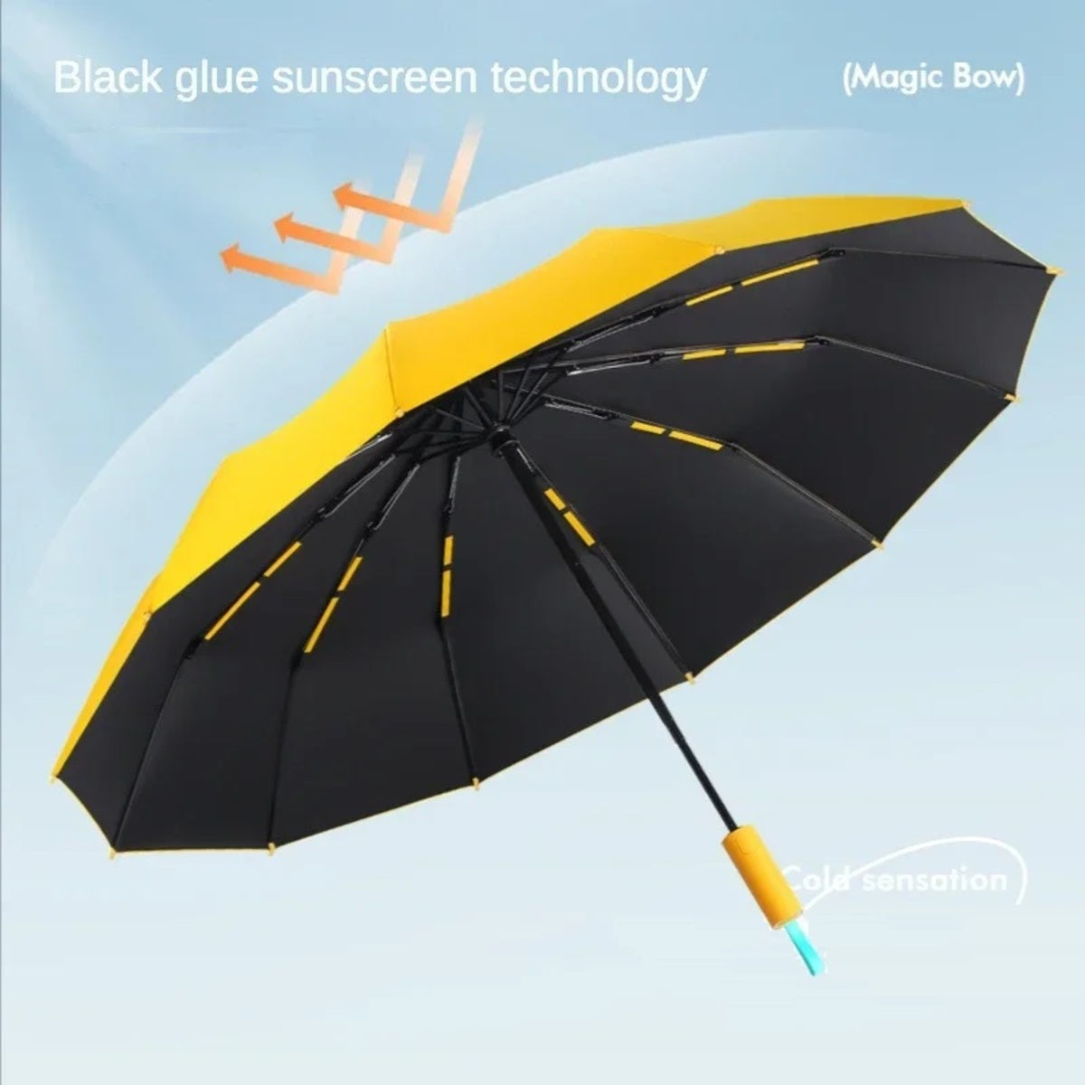 Windproof Automatic Umbrella - 72-Bone Large Folding UV Rain Protection