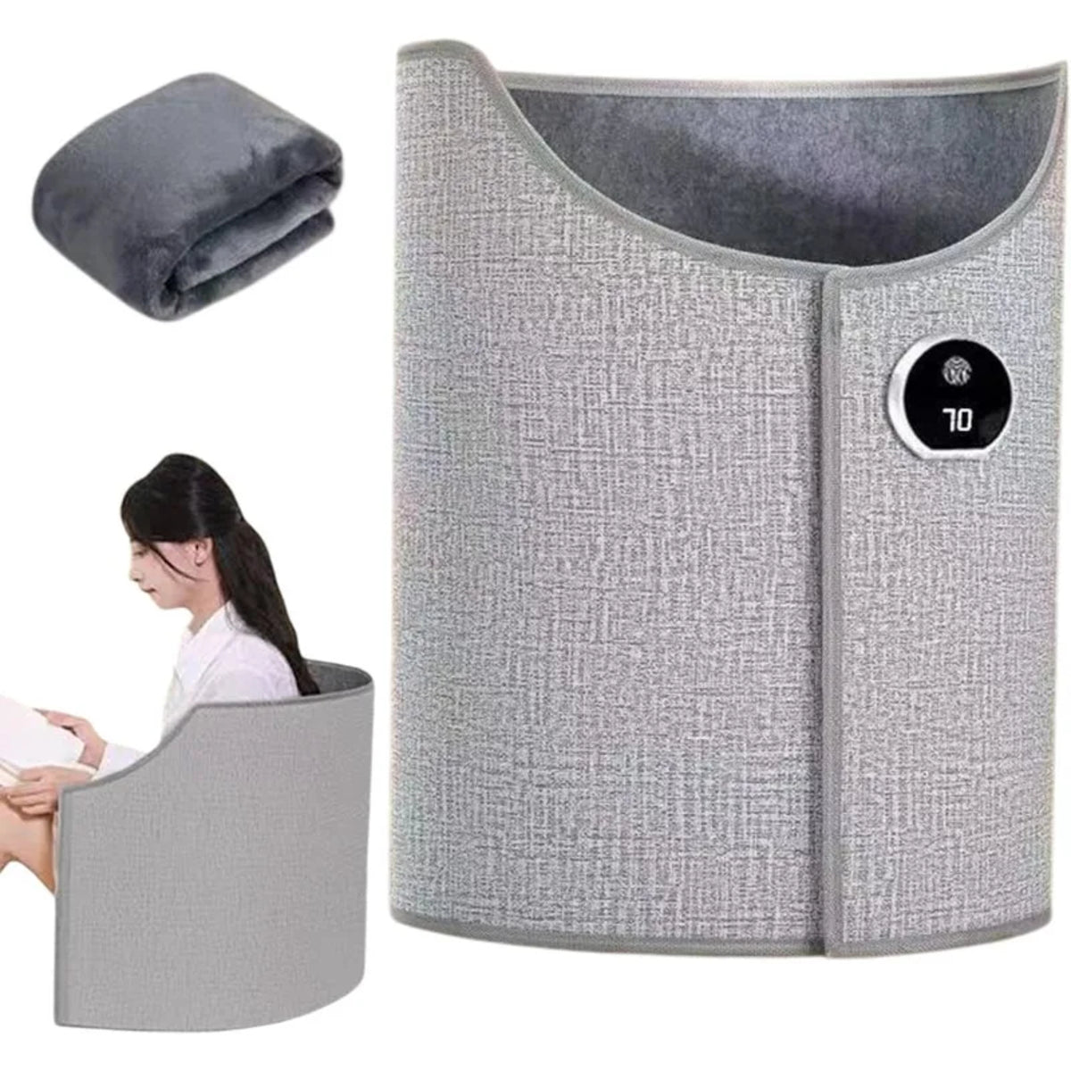 Foldable Leg Warmer - Under Desk Electric Foot Heater with Timer