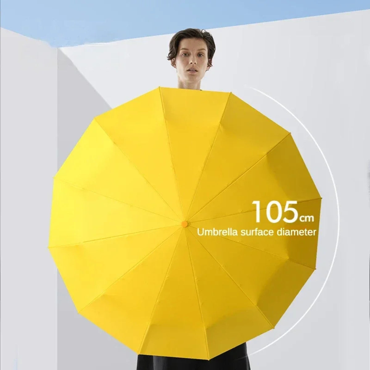 Windproof Automatic Umbrella - 72-Bone Large Folding UV Rain Protection