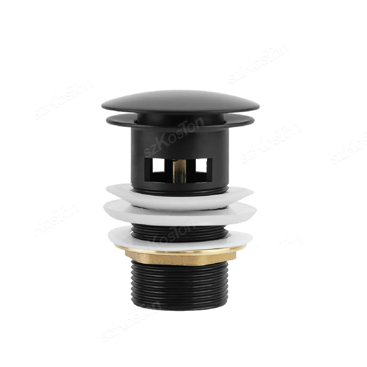 Premium Brass Pop-Up Drain Stopper - Easy Install No Overflow Leak-Proof
