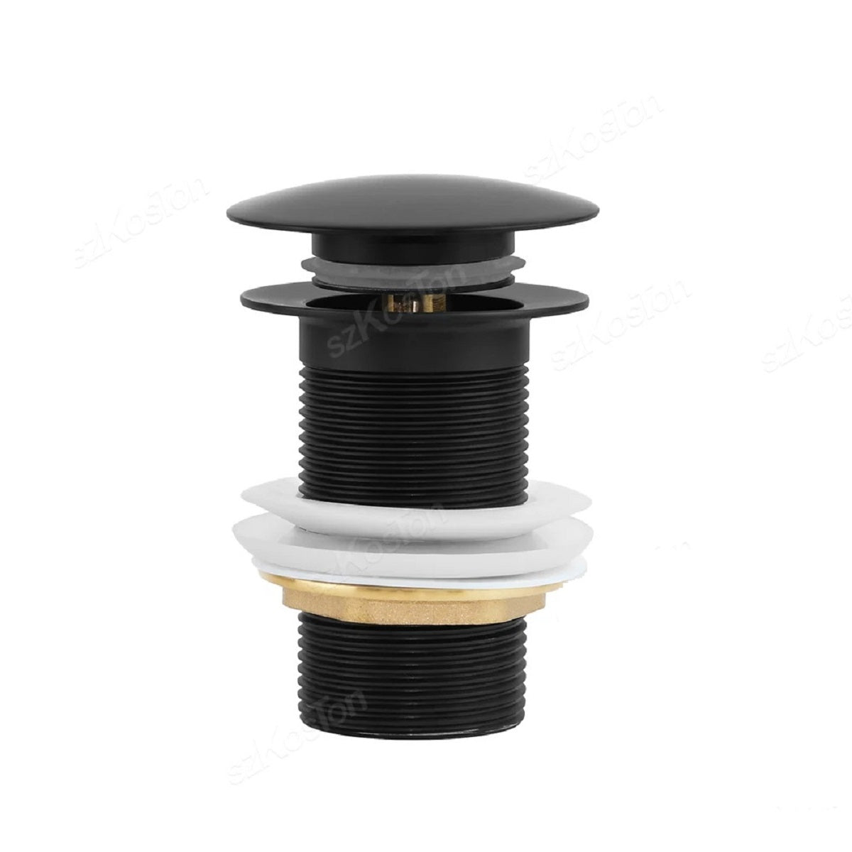 Premium Brass Pop-Up Drain Stopper - Easy Install No Overflow Leak-Proof