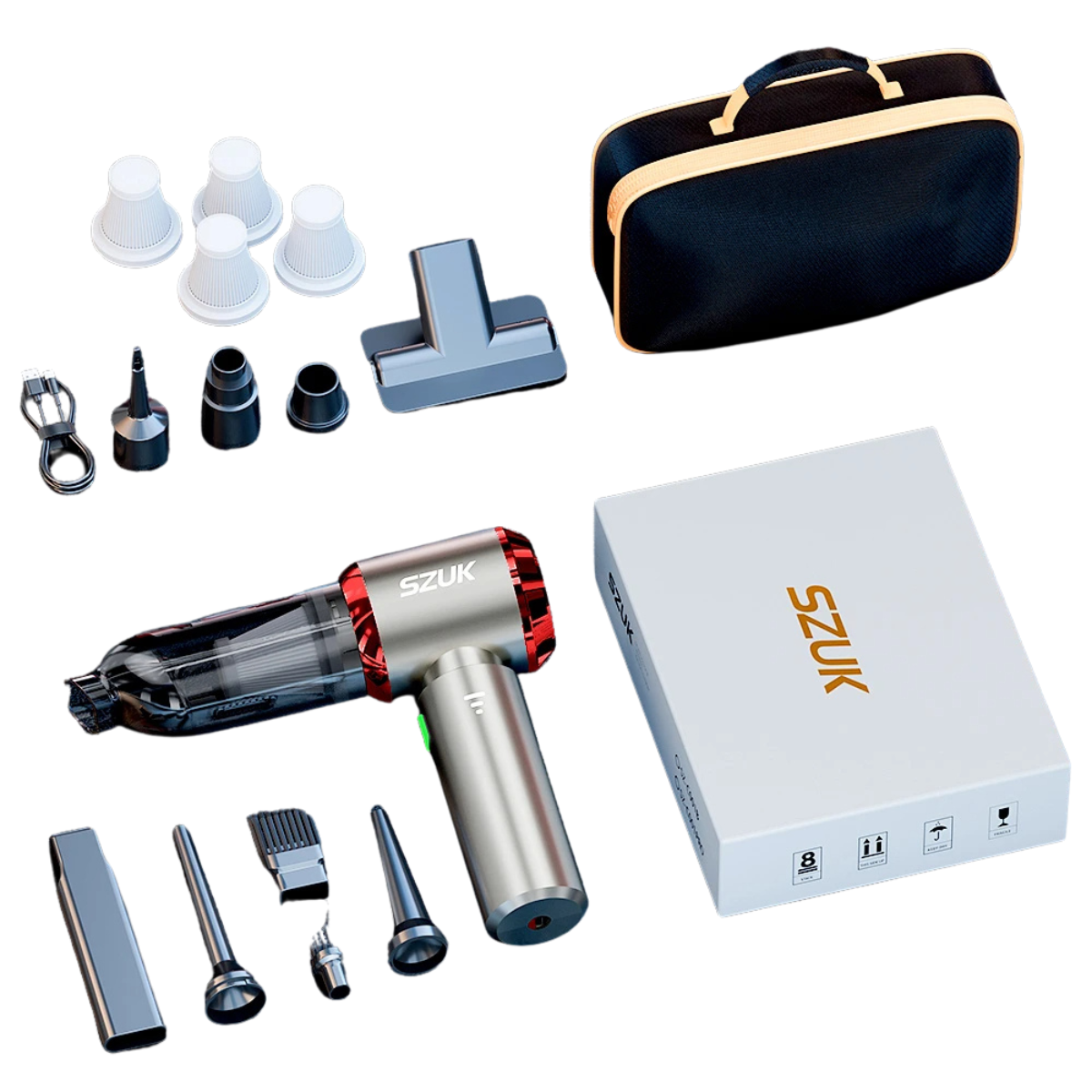 Mini Wireless Car Vacuum - Portable Handheld Cleaner with Powerful Suction