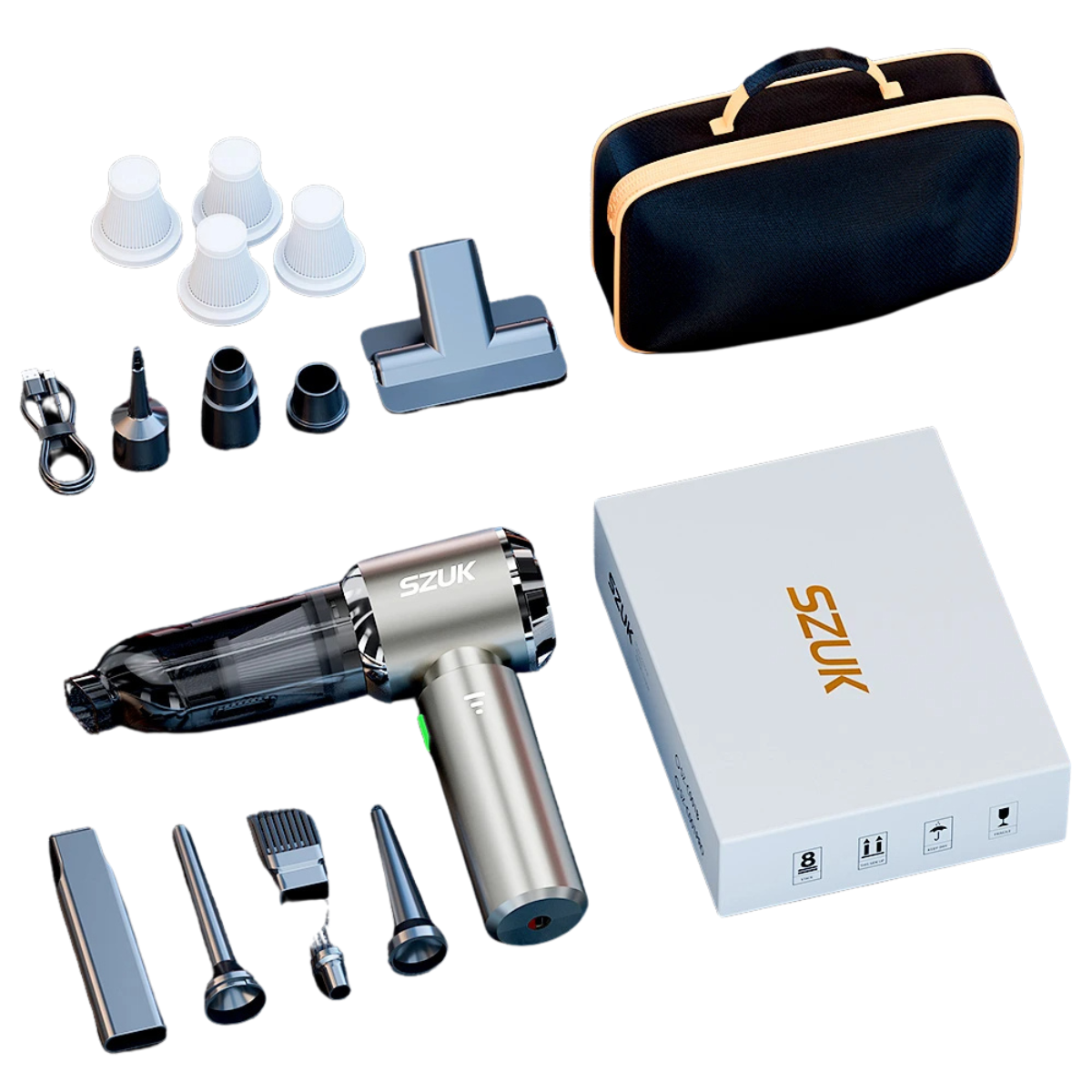 Mini Wireless Car Vacuum - Portable Handheld Cleaner with Powerful Suction