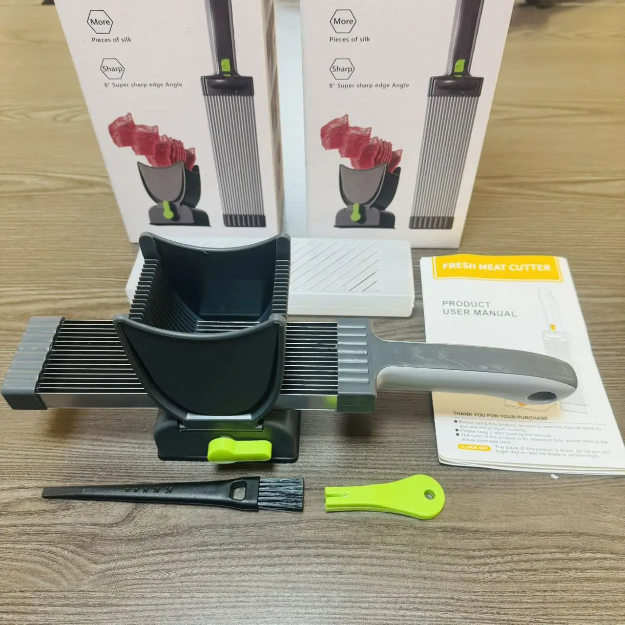 Manual Fresh Meat Cutter Slicer Cleaver Set