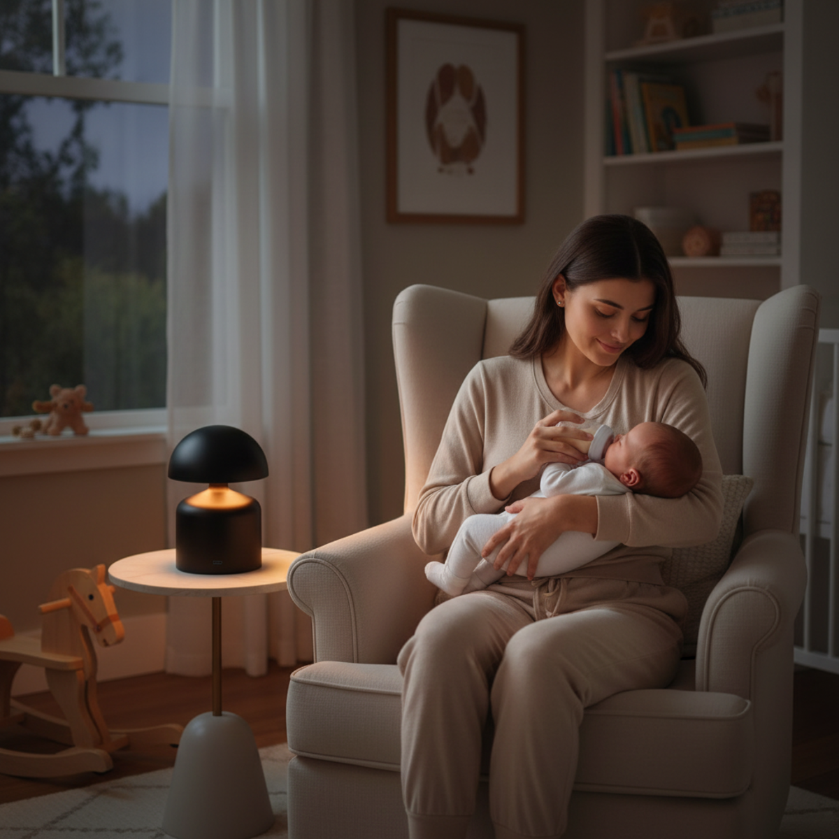 LED Touch Table Lamp - USB Rechargeable 3-Color Dimmable Night Light