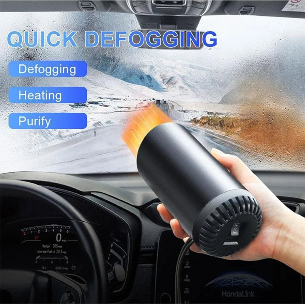 12V Portable Car Heater - Windshield Defroster and Defogger for Winter