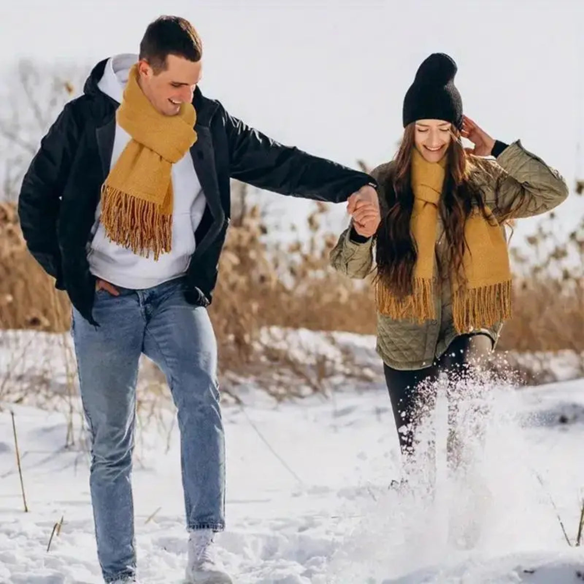 USB Heated Scarf - Adjustable Electric Neck Warmer for Winter