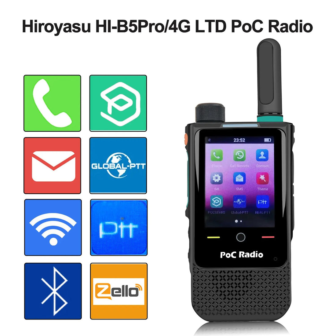 4G Poc Radio Real-Ptt Global-Ptt Pocstars with Touchscreen