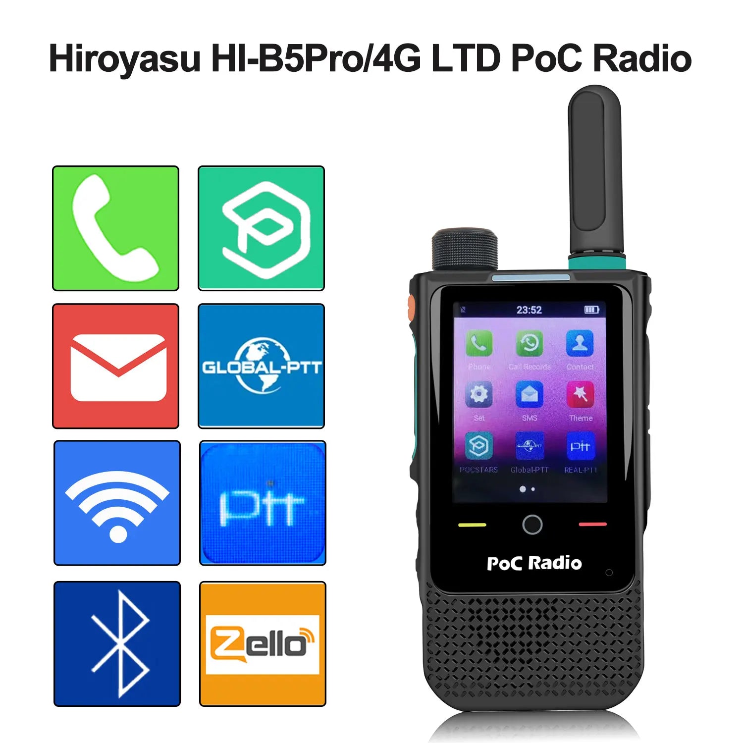 4G Poc Radio Real-Ptt Global-Ptt Pocstars with Touchscreen