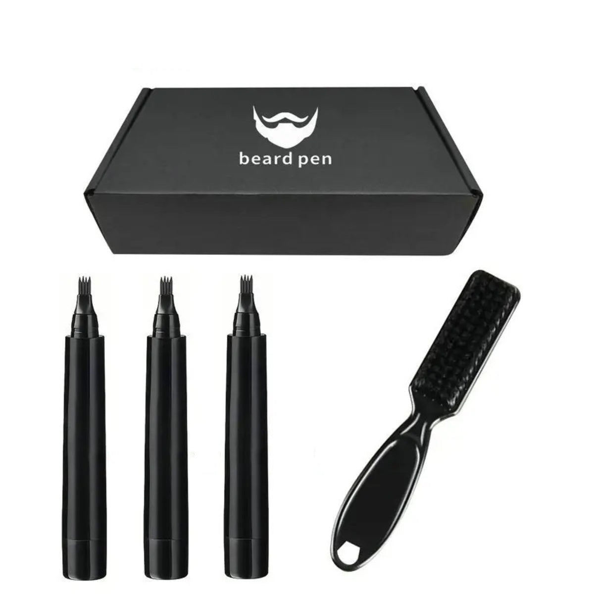 Beard Filling Pen Kit Waterproof Pencil Brush for Shaping and Colouring