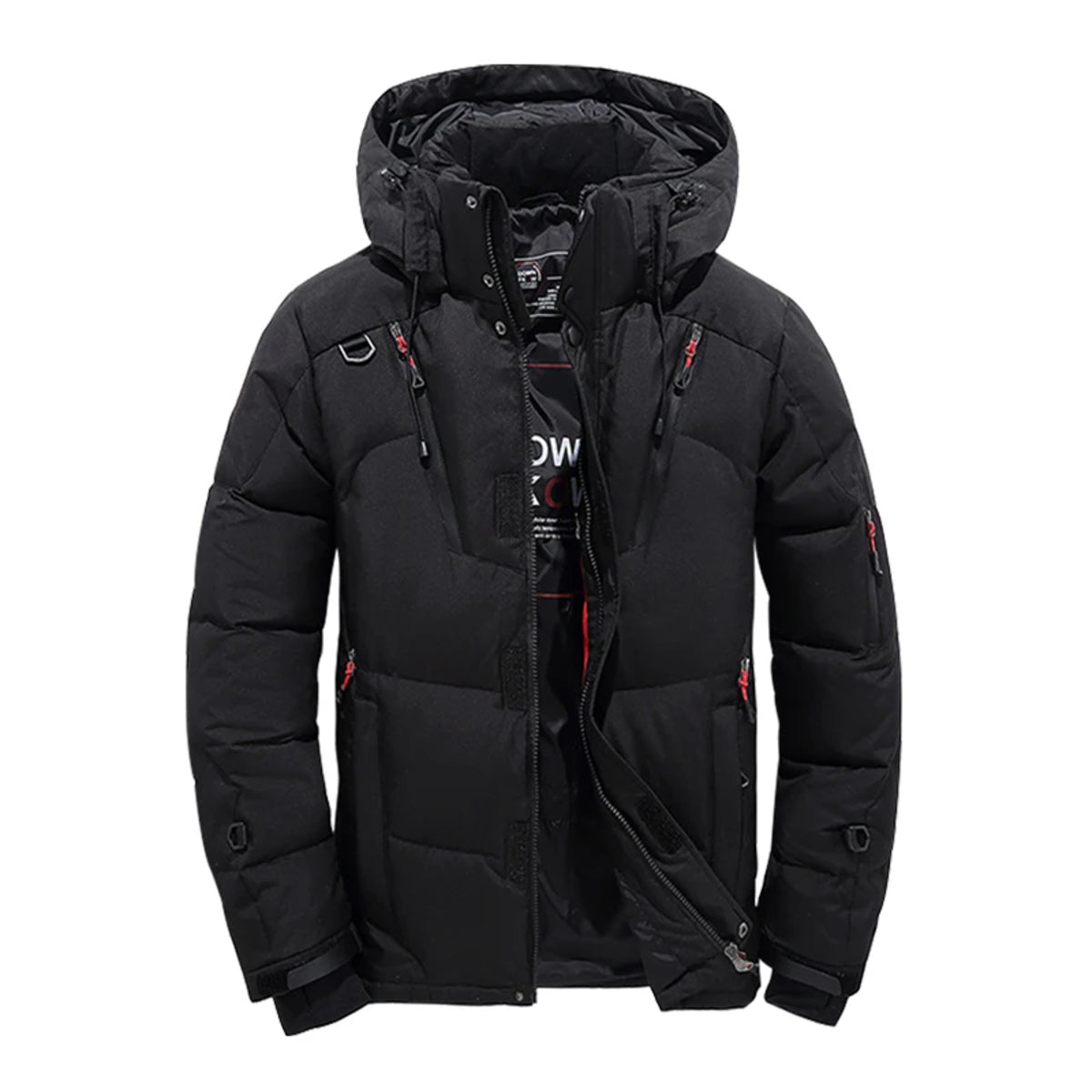 Men's Down Jacket - Hooded White Duck Warm Winter Coat
