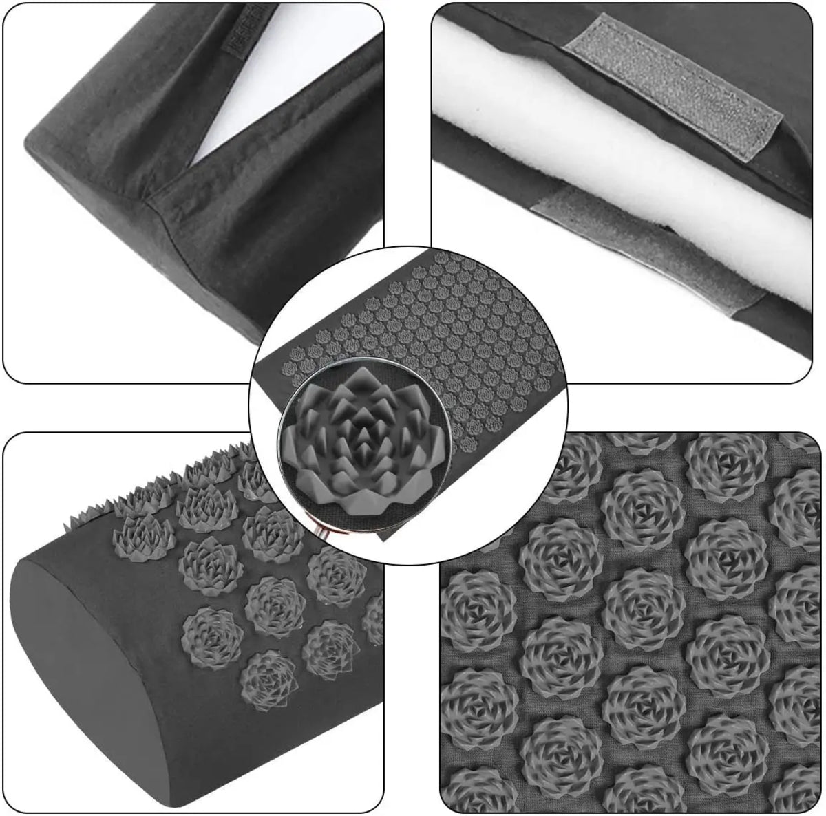 Shiatsu Acupressure Mat - Spike Massage Pad Pillow for Yoga and Fitness
