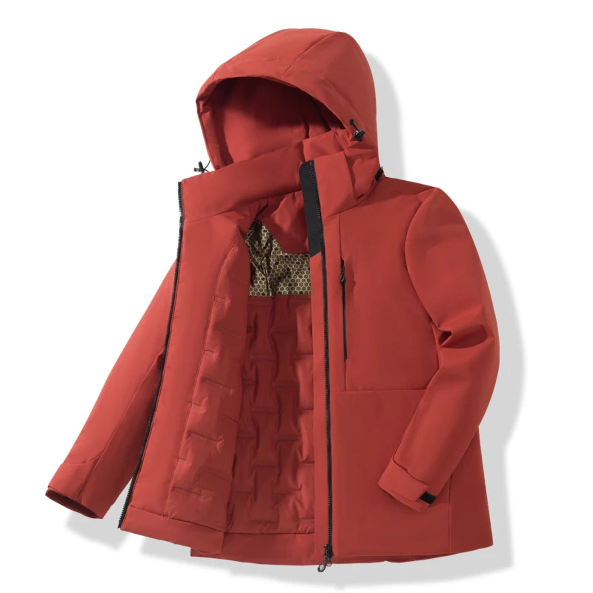 Unisex Waterproof Fleece Jacket - Winter Windproof Thermal Raincoat