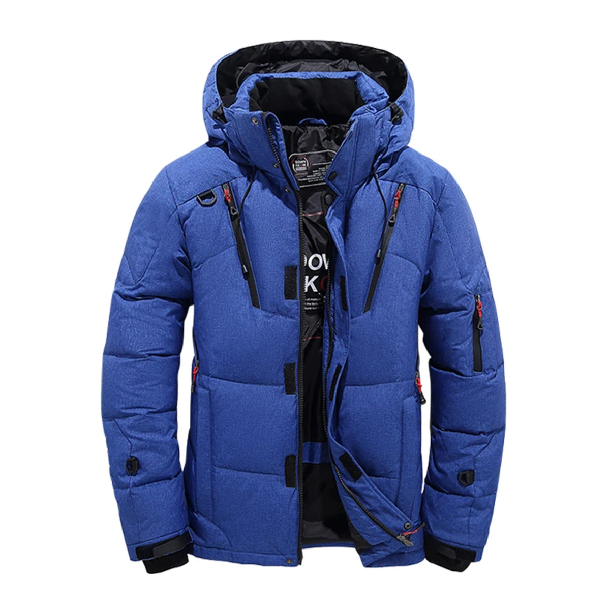 Men's Down Jacket - Hooded White Duck Warm Winter Coat