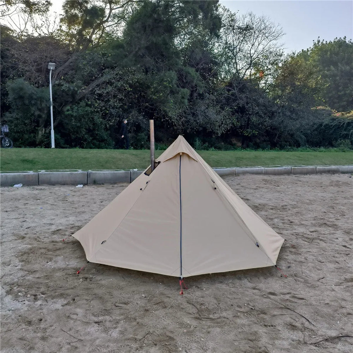 Ultralight Hot Tent with Chimney Window - 1-Person Tipi Bushcraft Shelter