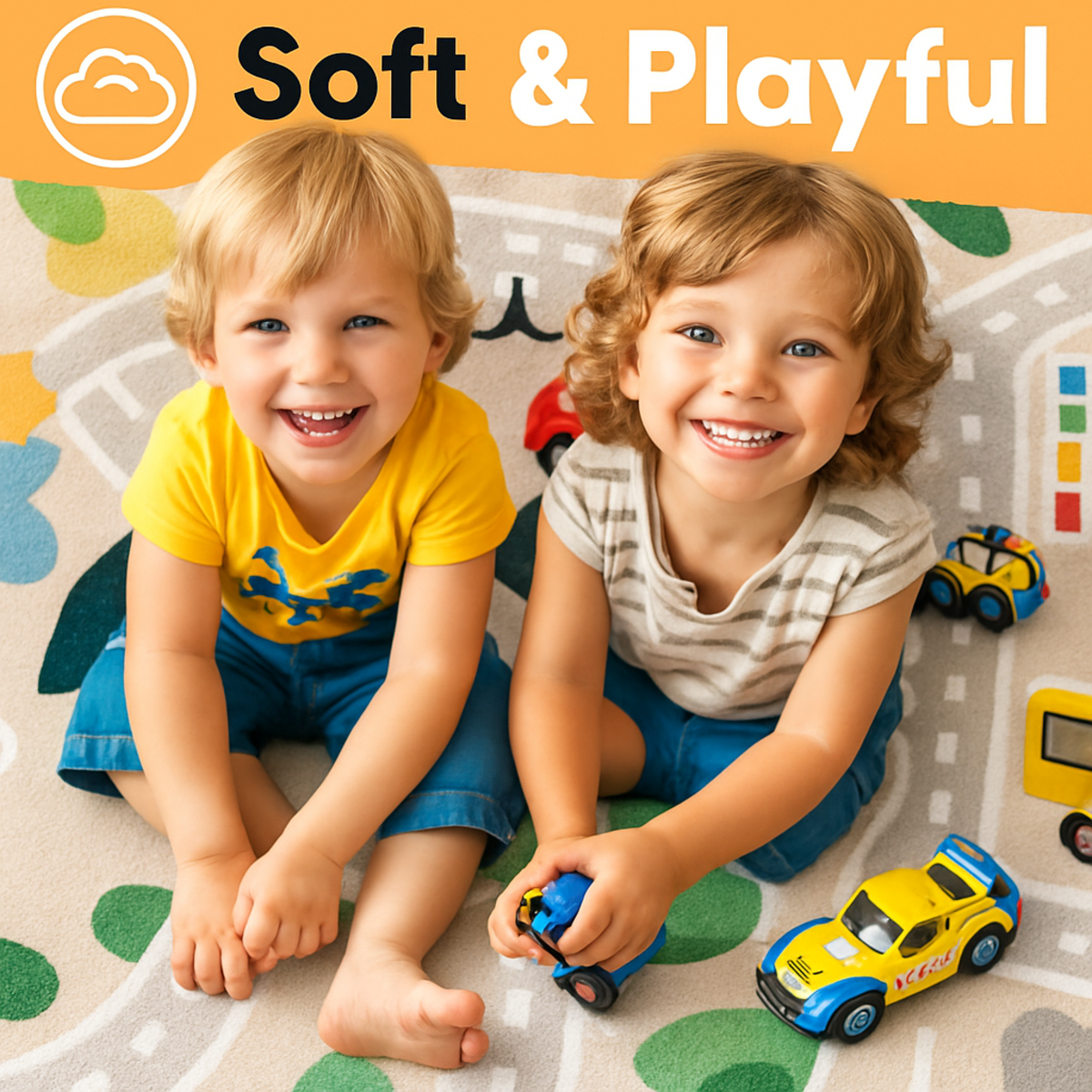 Parking Lot Play Mat - Kids' Reading Crawling Carpet for Area