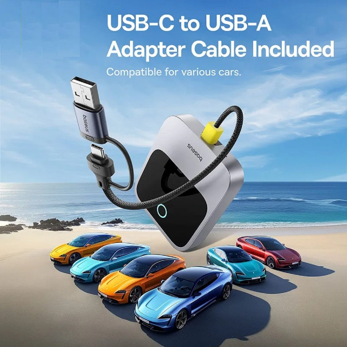 Wireless Carplay Adapter - Plug and Play Bluetooth Converter for Auto Connection