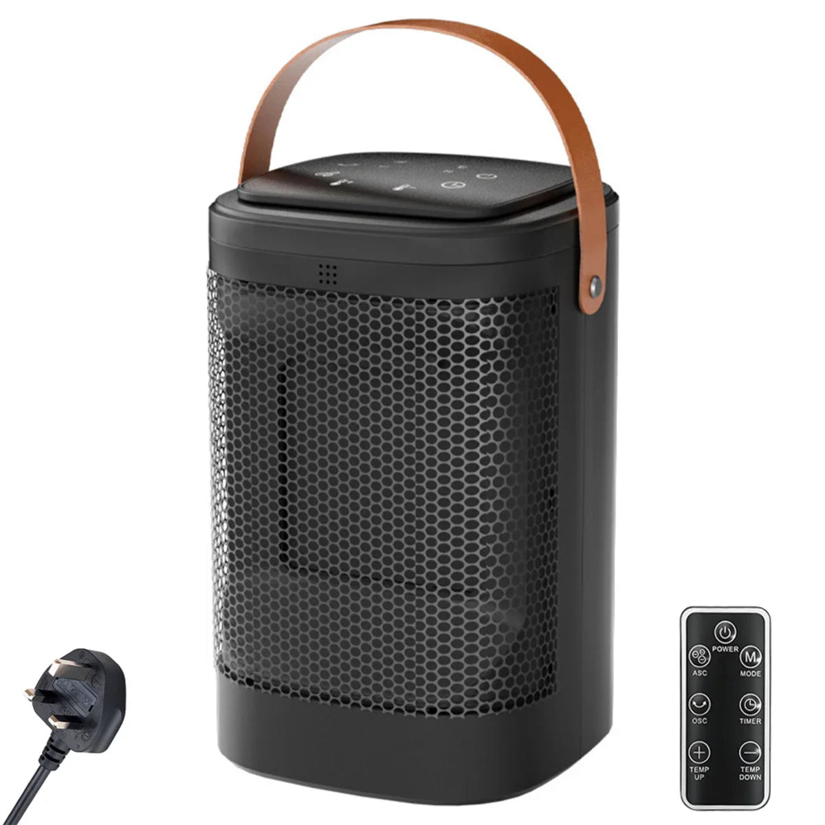 Electric Fan Heater - Wall-Mounted Dual Mode with Remote