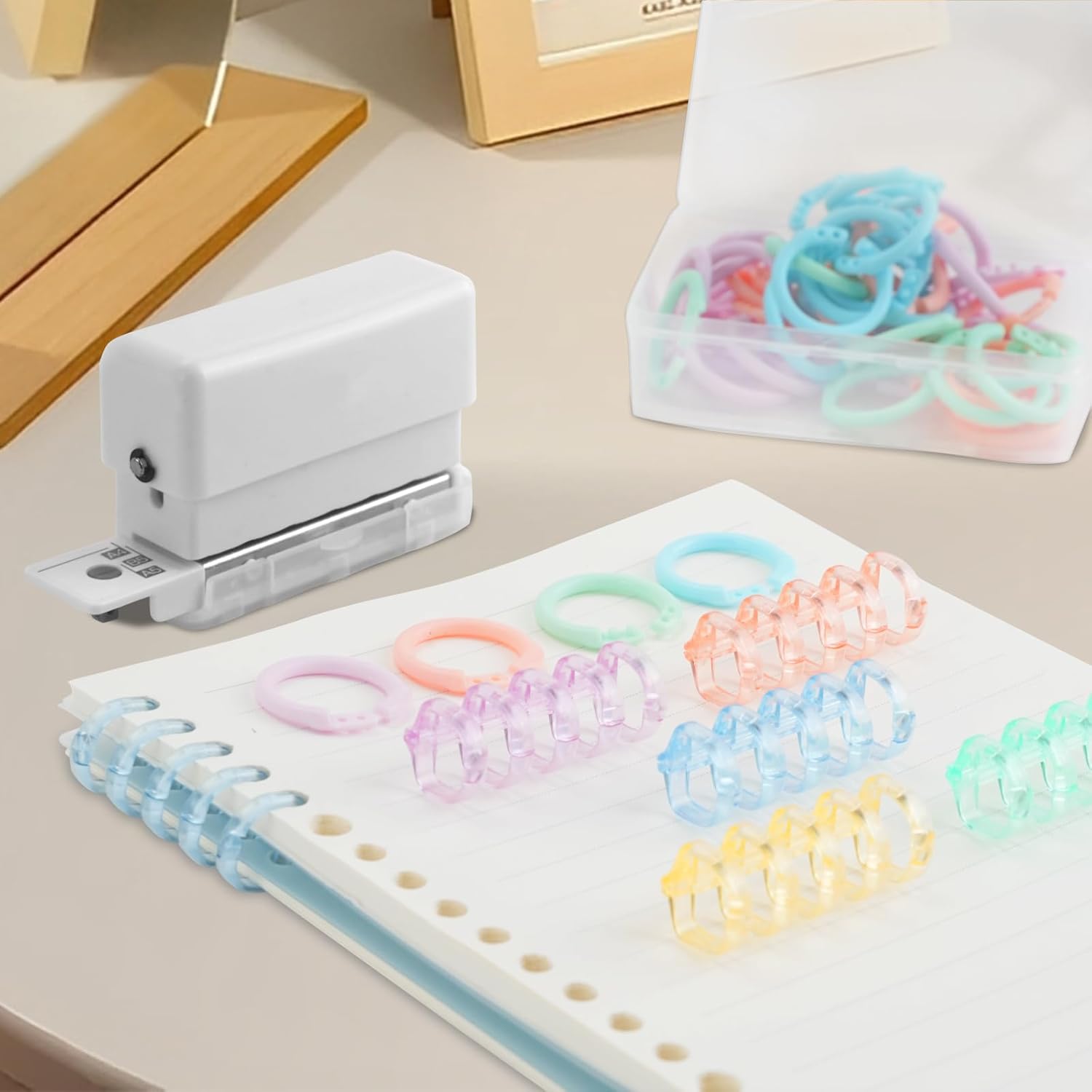 Mini 6-Hole Punch Machine - DIY Planner and Paper Binding Tool