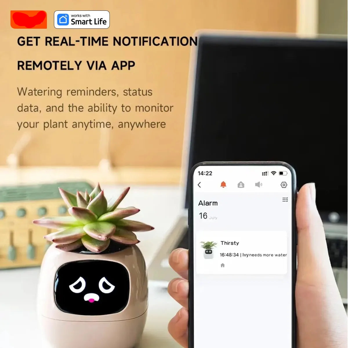 Ivy Smart Planter - Ai-Powered Pot with Sensors and Expressive Animations