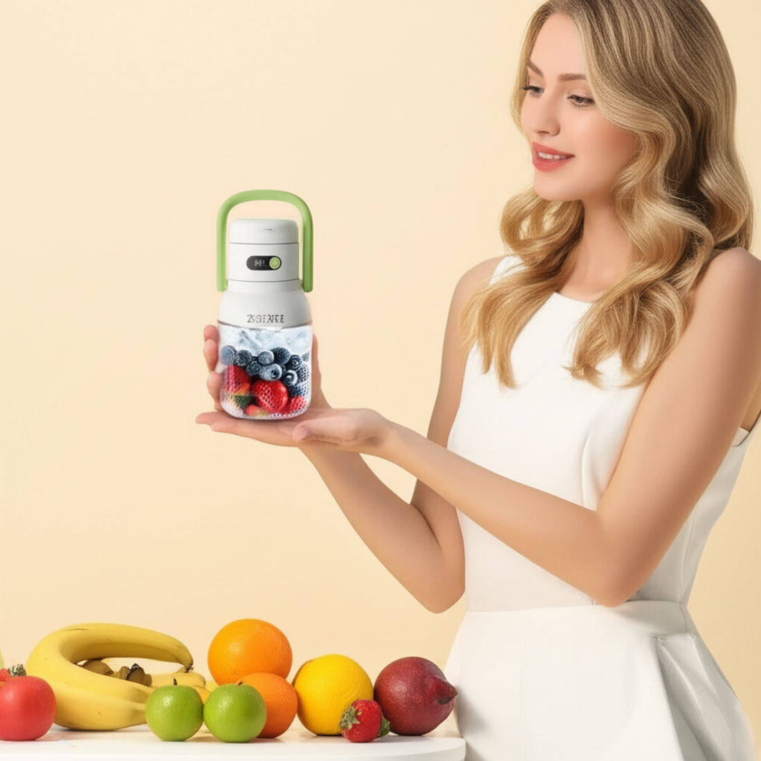 Portable Juicer Blender - 33 Oz Vessel Usb-c Rechargeable Easy-To-Clean Smoothie Maker